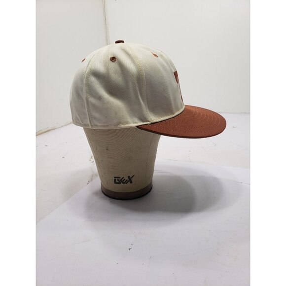 Vintage 90s New Era Texas Longhorns Fitted Hat Cap 7 1/4 Pro Model Made In USA - Picture 2 of 7